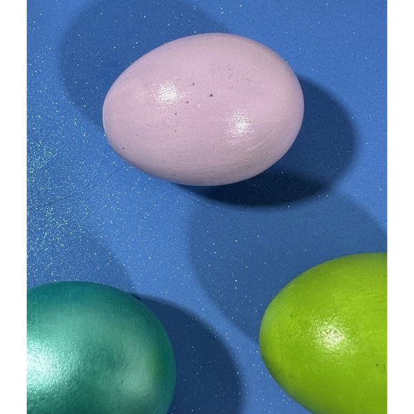 Ceramic Easter Eggs Hollow Hand Painted  Real Egg Size Holiday Spring Decor - Picture 3 of 9